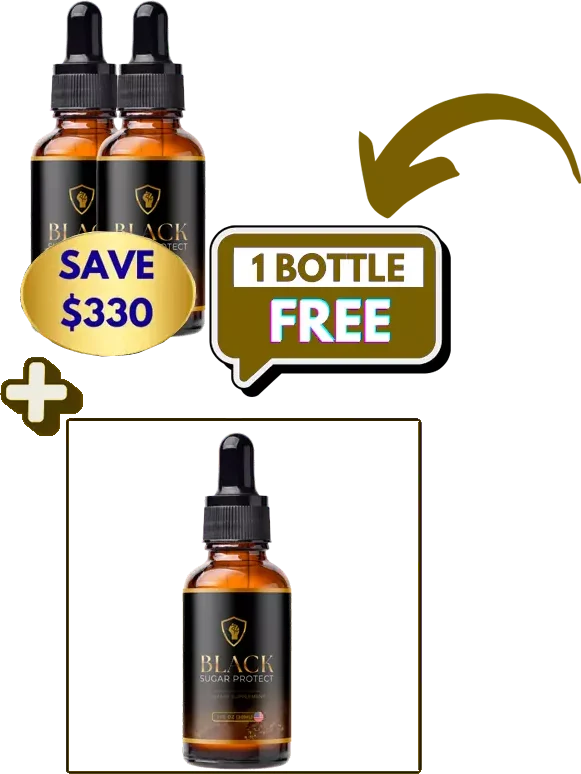Black Sugar Protect blood sugar support drops three-bottle package
